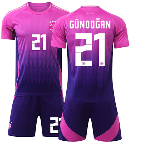 2024 Tyskland EM borta fotbollströja Gundogan tröja A XXL(185-190cm)