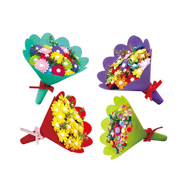 DIY-kit för Blombukett i Nonwoven Tyg för Förskola