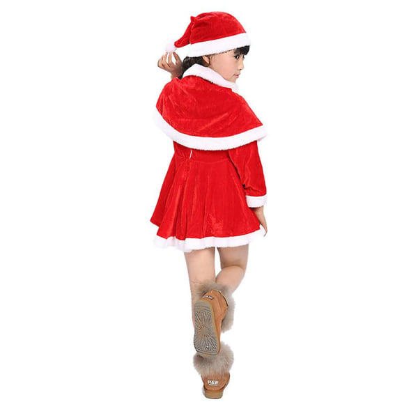 Jultomte Cosplay Kostym för Barn 3-8 År - Flickor 3-4Years