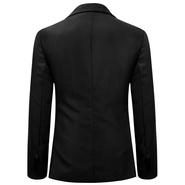 Yynuda Miesten Business Casual Klassinen Notched Lapel Kaksoissplitti Yksivärinen Yksipainikkeinen Puku Takki 11 Väriä Black XS