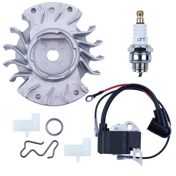 Svänghjulskolv Reparationskit Kompatibelt Med Stihl Motorsåg 017 018 MS170 MS180 MS170 180 Tändspole Med / 2 Ledningar Hg