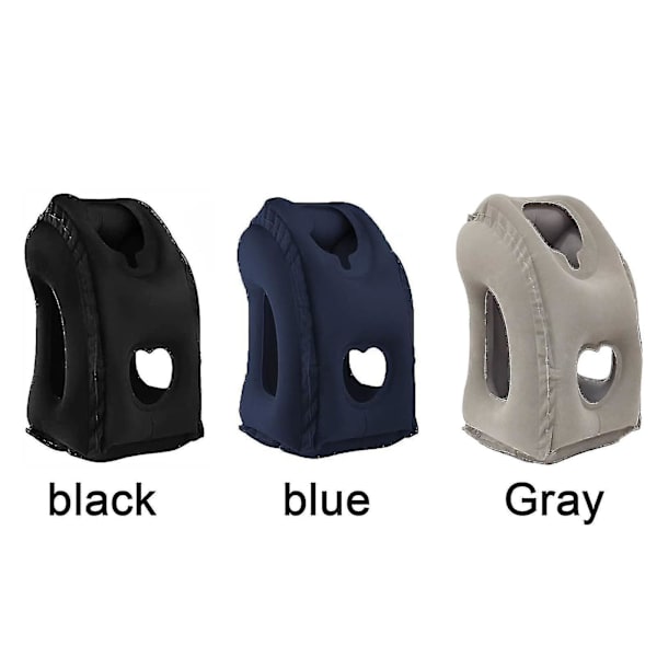 Oppblåsbar nakkepute for fly for å sove for å unngå nakke- og skuldersmerter Gray