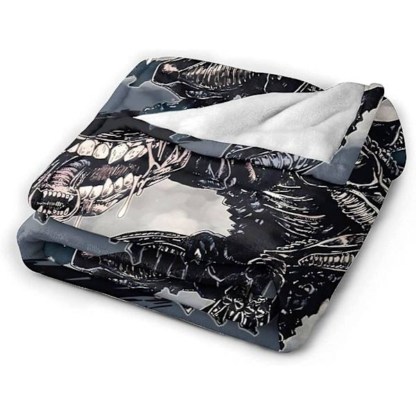 Snorlax Fleece Tæppe Ultra-blødt Mikro Tæppe Varmt Kast Tæppe Kompatibelt Med Voksne -sintee-alien-xenomorph- -u156 -ES 80x60in 200x150cm