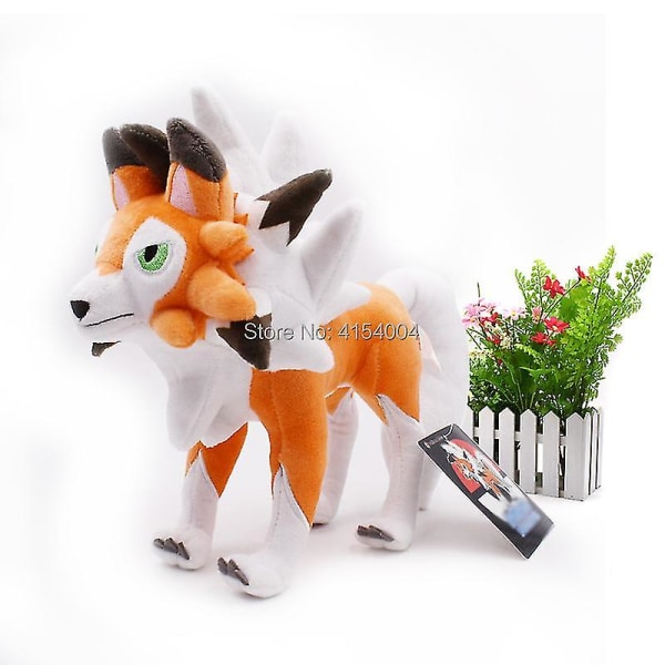 3 Tyyliä Auringon ja Kuun Alola Solgaleo Lunala Lycanroc Dusk & Lycanroc Daytime & Lycanroc Night Pehmolelu Pehmeä Eläin Kuuma Leikki -ES 26cm Lycanroc night