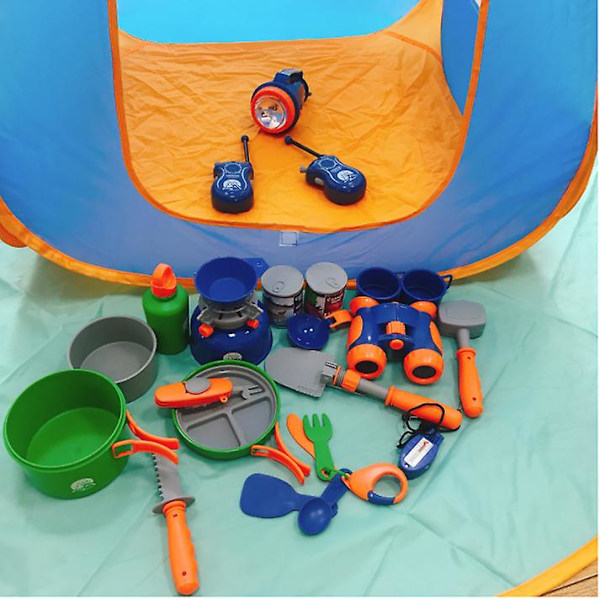 Campingset för Barn med Tält Inomhus & Utomhus Leksaker 21PCS