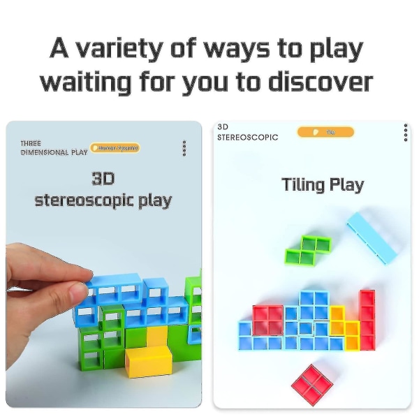 48 stk Tetra Tower Balanserende Stablingsblokker Spill -ES