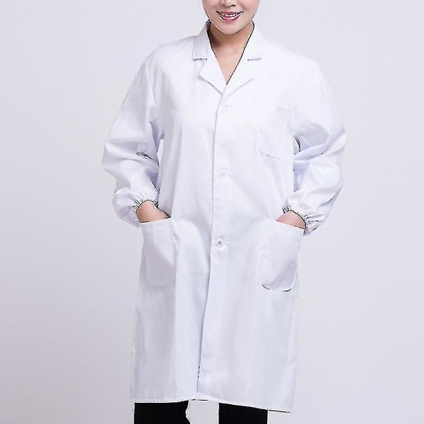 Hvid laboratoriefrakke Læge Hospital Scientist School Fancy kjole kostume til studerende S