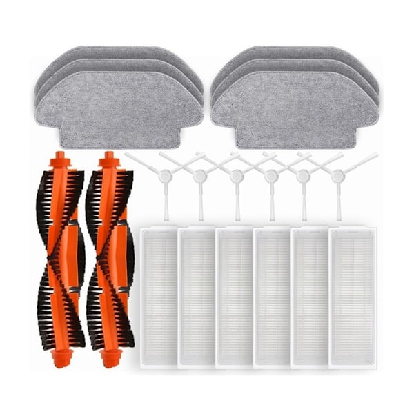 Hovedsidebørste Hepa Filter Moppeklut Deler Tilbehør, Kompatibel for Xiaomi Robotstøvsuger S10 S12 B106GL