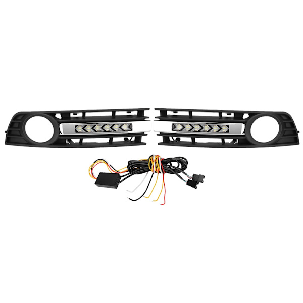 2 stk Griller Tåkelys Blinklys Dagslys Kjørelys Passer til Audi A4 B6 01-05(Plating)