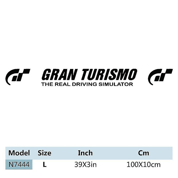 Modevindue Gran Turismo Bilstickere Voiture Mode Vinyl Dekal Bil Dekorative Tilbehør Sort/hvid Vinyl Sticker Red L 100X10cm