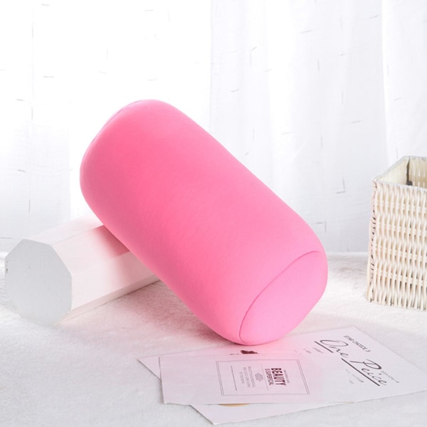 Cylinder Memory Foam Pillow Roll Cervikal Bolster Rund Nap Neck Pude Pude Pink