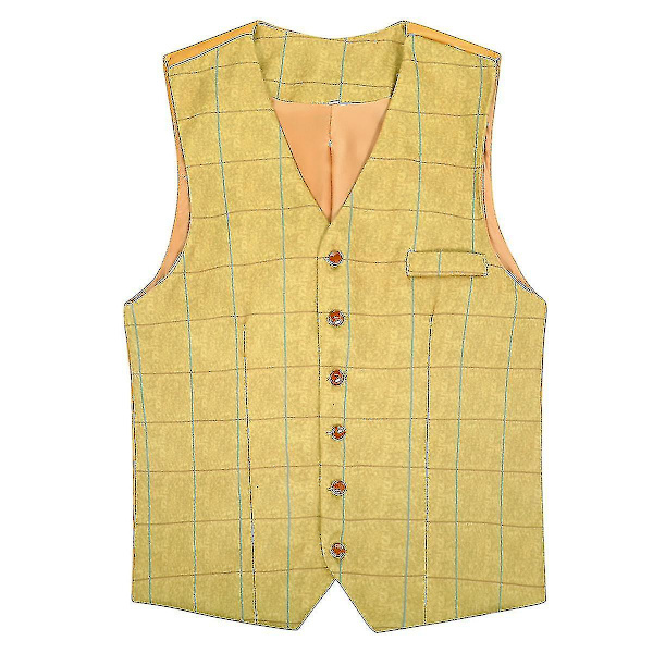 V-ringad herrväst Väst #calu Yellow M