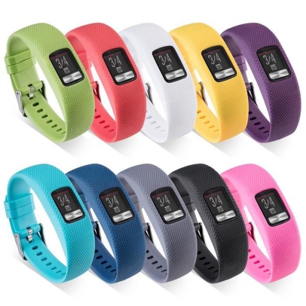 Silikonihihna Garmin VivoFit 4 Fitness Trackerille, pieni keltainen