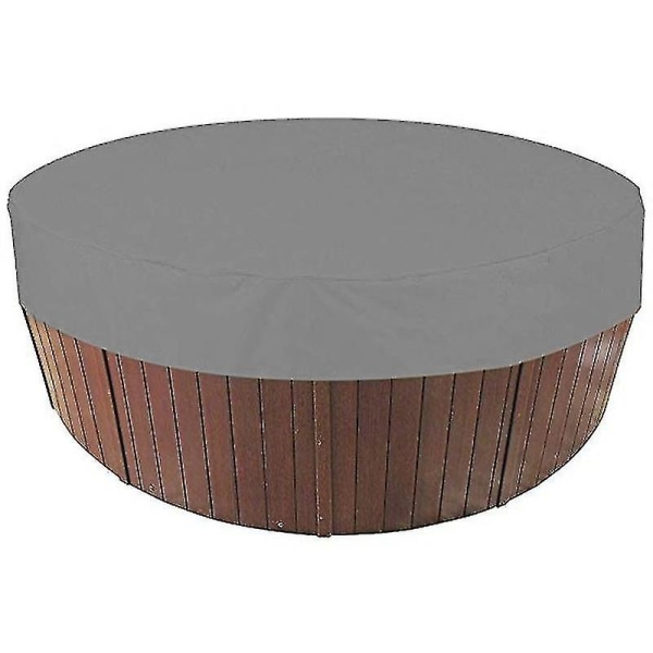 Udendørs Rundt Hot Tub Dæk Vandafvisende Spa Hot Tub Dæksler Støv Dæksel Gray 210x30cm