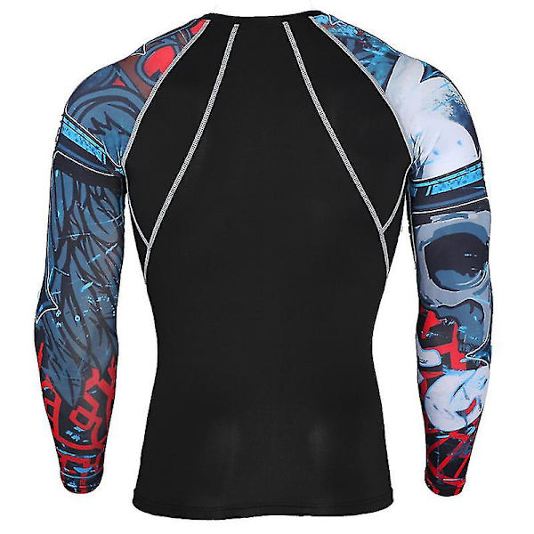 Herre Compression Base Layer Topper Sport Gym Muscle T-skjorte 8 3XL