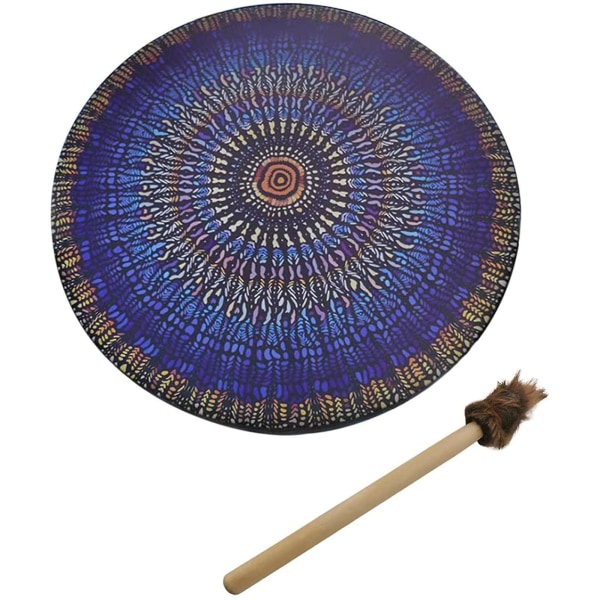 Shaman Drum Siberian Drum Andlig musiktrumma W/ Tree Of Life Art Heminredning Mosaic version