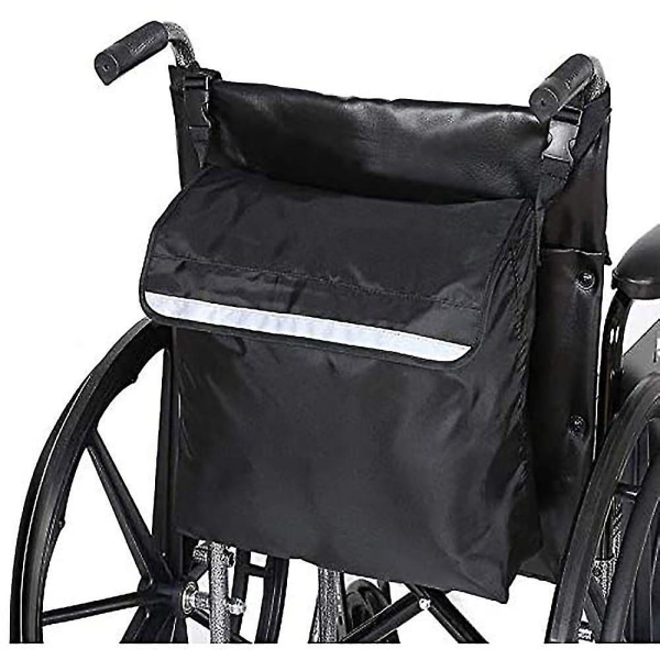 Bageste kørestolstaske Vandtæt Oxford kørestolstaske Stor sort kørestolsrygsæk opbevaringstaske