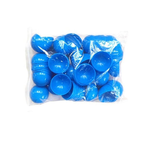 50 stk Lekeballer for Småbarn Gutter Lotteri Tilbehør Lotto Kuler Spillkuler Bingo Maskinrekvisita Lekekapsler -ES Blue 50pcs 4*4*4cm