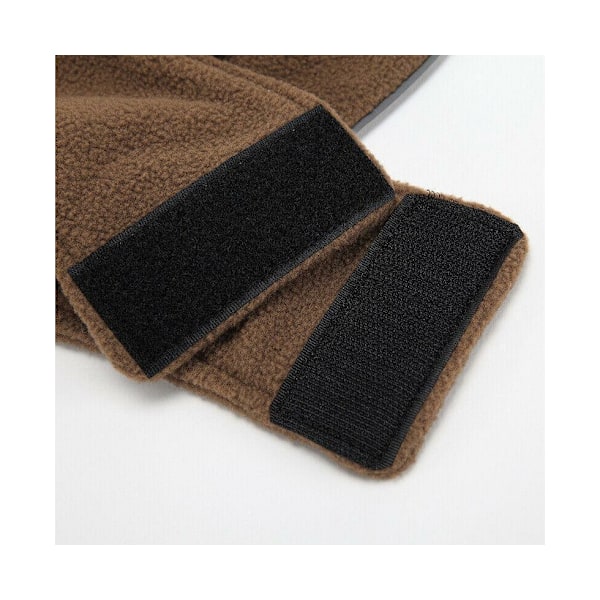 XL Størrelse Pet Hund Varm Frakke Fleece Jakke Jumper Trøje Vinter Hvalp Vest Outfit - Kamel