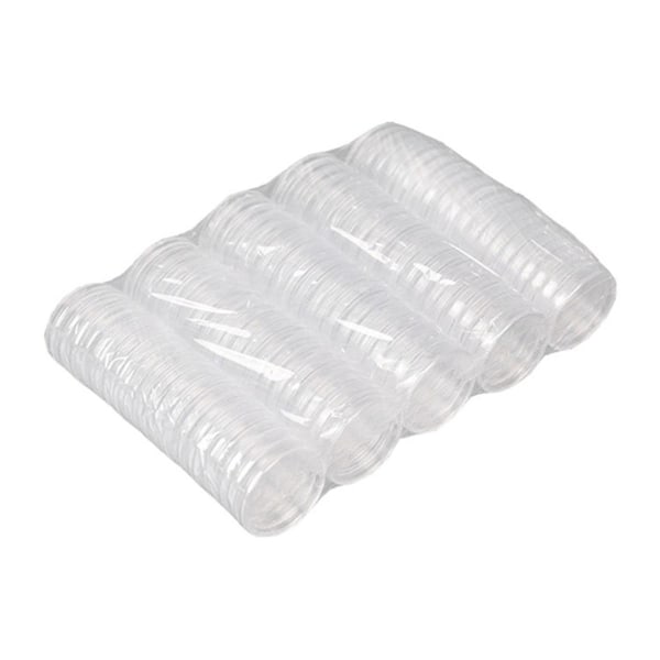 Transparente Myntbokse 100 stk 1oz 40mm Kapsler Etuier Samlermønter