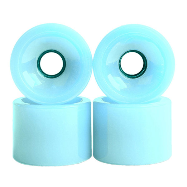 70 mm kestävät PU-rullalautailupyörät korkealla kimmoisuudella, rullalautailutarvikkeet Light Blue