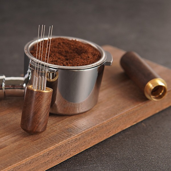 Kaffe Tamper Rustfrit Stål Nåle Espresso Pulver Omrører Fordeler Leveler WDT Værktøj Cafe Omrøringstilbehør A