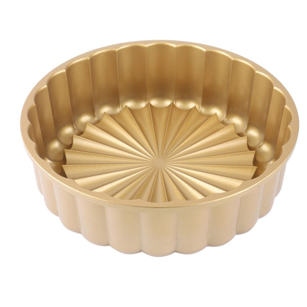 Charlotte Cake Slitstark bricka Bakform Aluminium Tillbehör Premium Aluminium Dekoration Rund Mould golden