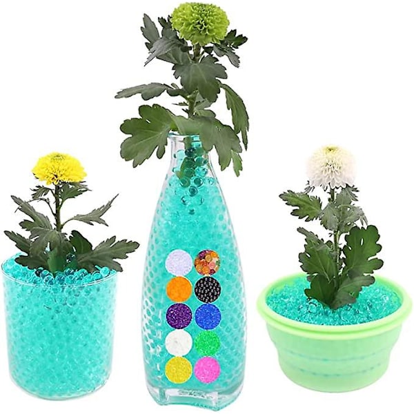 Flerfargede vannperler, 4000 stykker Vasefyll Perler Edelstener Dekorasjon Blue 1pack