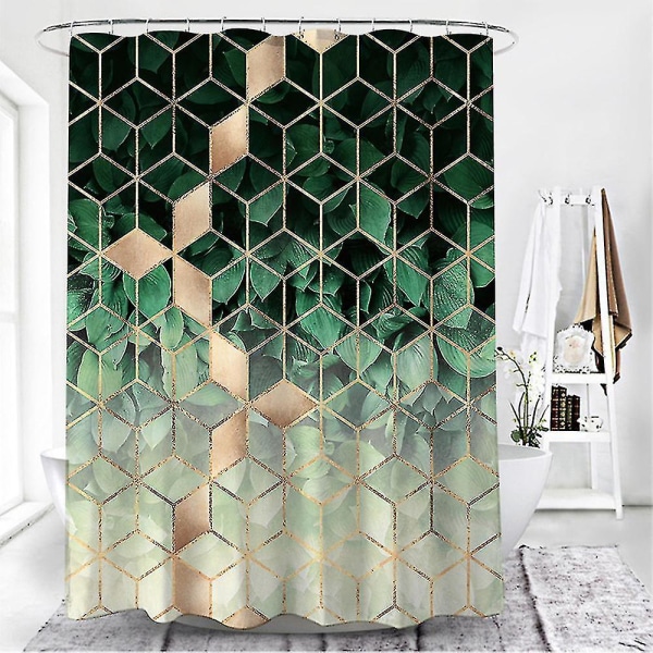 Modernt badrum vattentät duschdraperi Färger Tillgängliga storlekar Green 180x180cm