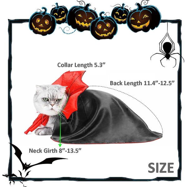 Cat Vampire Costume, Cat Dog Cape Cosplay Costume Dress Party Supplies