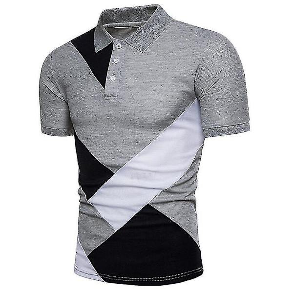Miesten Polopaita Golf Casual Kesä Lyhythihainen Yläosa Gray L