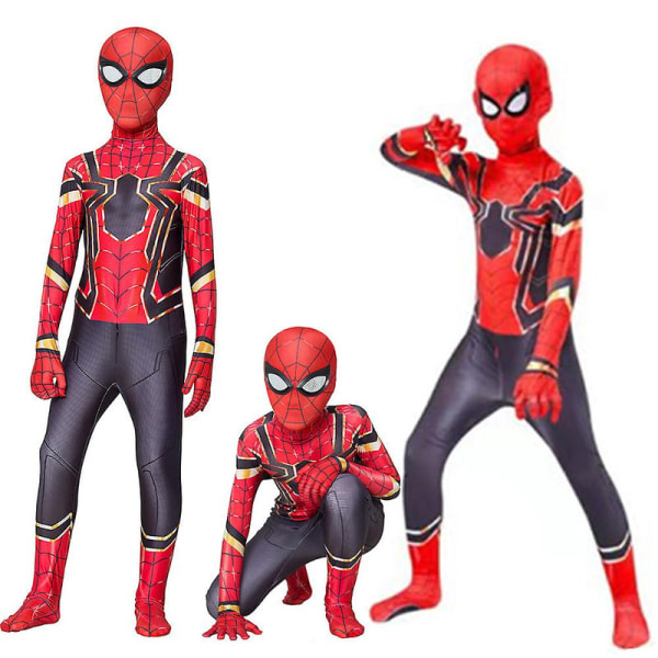 Spiderman Cosplay Kostyme for Barn 3-12 År - Jumpsuit 9-11 Years