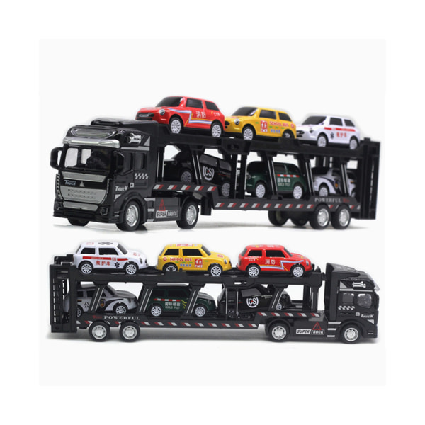 1:48 Black Alloy Car Carrier Series Model - Slitasjebestandig