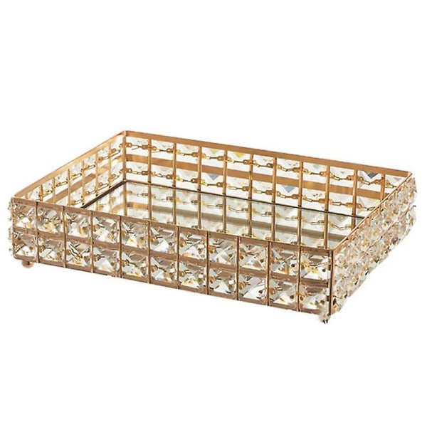 1 stk Krystallbrett Hjemmebruk Kosmetikkpalett Fruktbeholder Snacks Plate Bryllupsdekor Forbruksvarer -go