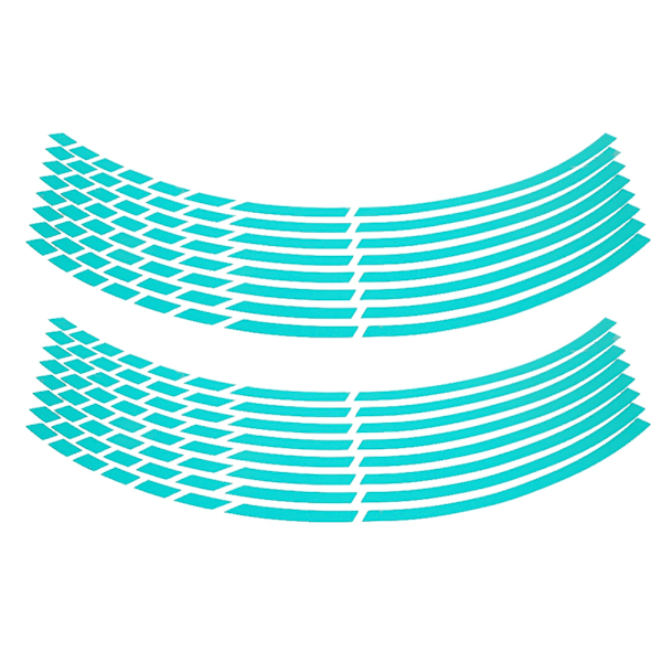 16 kpl Pyörä Moottoripyörä 16-18 tuuman Heijastava Pyörän Vannerengas Tarrat Koriste Tarvike (Vihreä)
