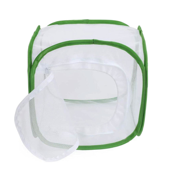 Foldbar Insektbur Lett Meshnett Insektbur For Jordbruksarbeider Hageentusiast Gave hg White Green S