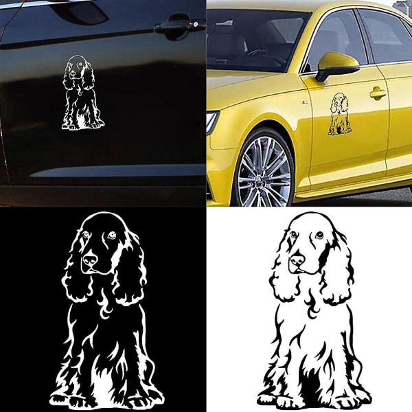 Cocker Spaniel Dog Car Body Window Sticker Pet Decal Styling Truck Decoration -HG Black