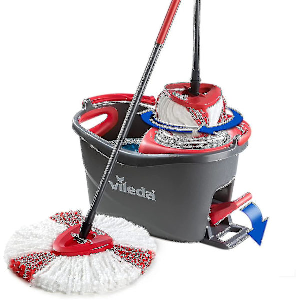 1/3/4/6 stycken kompatibel med Vileda/o-cedar mikrofibermopptillbehör, vridmopp kompatibel med golvrengöring -ES red 3PCS mops
