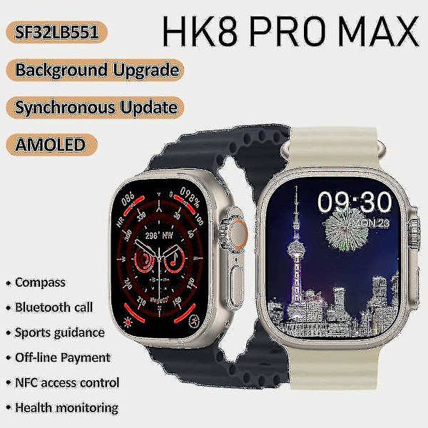 Hk8 Pro Max Ultra Men 49mm Amoled Skärm Kompass Nfc Smartwatch -HG color4