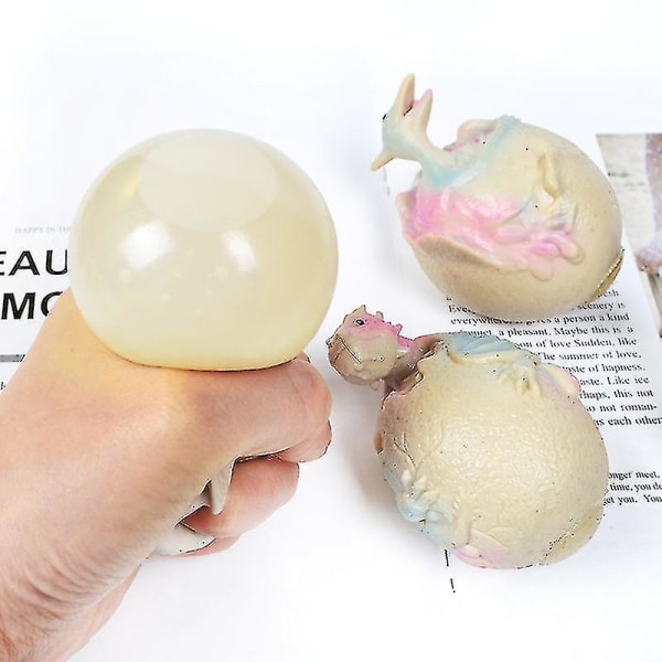 Hmwy-dinosaur Egg Pinch Grape Squishy Anti Stress Trick Toy Sque