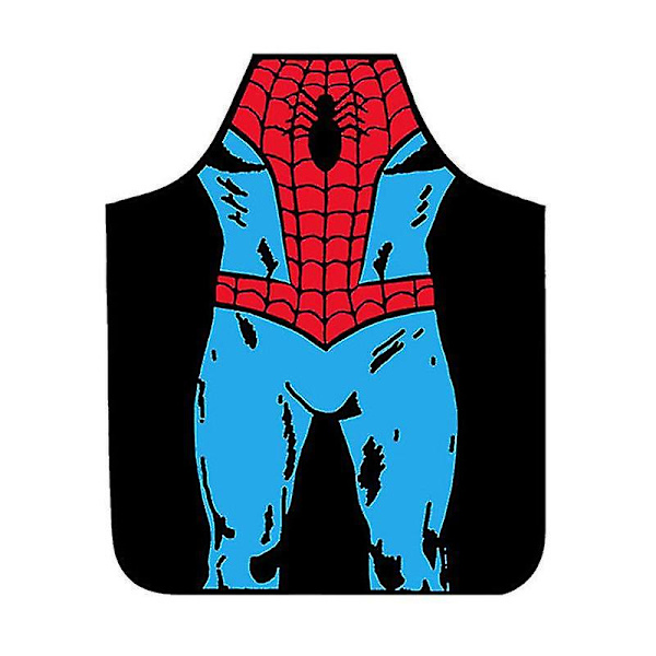 Vuxna Nyhet Print Matlagning Kock Förkläde Fest Middag Bbq Kök Haklapp Klänningar spiderman