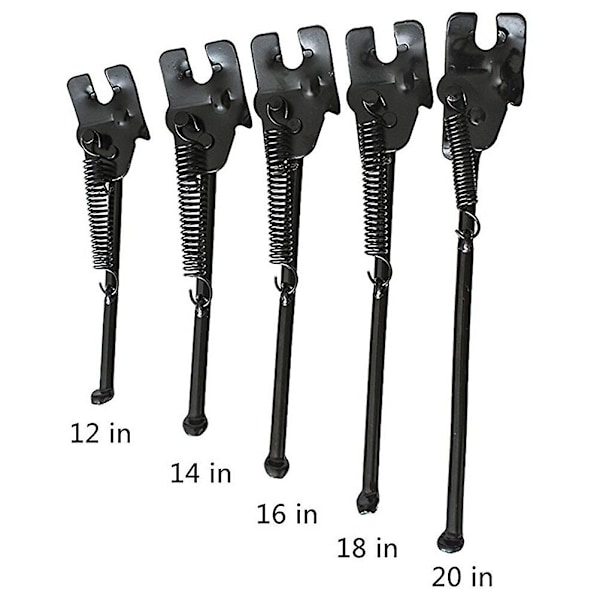 14-tums cykelstöd, enkelstödsstöd, baksida, halkfri cykelstöd Black 14 inch