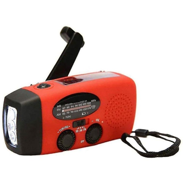 Wind Up Radio, Emergency Radio Solar Kannettava 2000mah Powerflashlight hg