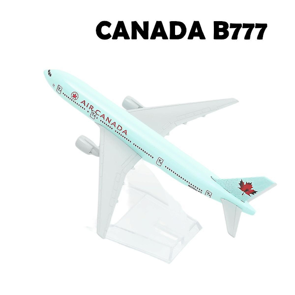 1:400 Flygplan Boeing Airbus Flygplan Modell Formgjutning Flygplan Miniatyr Barnleksaker Julklapp Pojke -ES CANADA B777