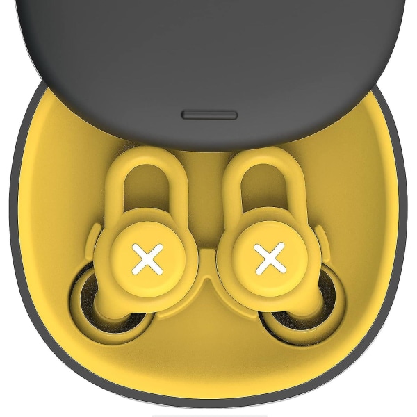 Korvatulppa 40 db:n melua vaimentaville kuulokkeille, pehmeä silikonikorvatulppa nukkumiseen, kuorsauksen estolaitteet - keltainen Yellow