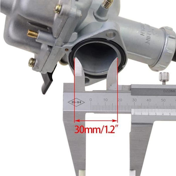 30mm PZ30 Förgasare med Handmanövrerad Choke Ersättning Kompatibel med 150cc - 300cc Scooter Moped Dirt Pit Bike ATV 4-hjuling Quad