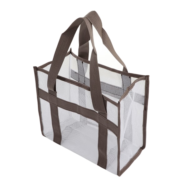 Bærbar Mesh Oxford Stoff Bag Stor Kapasitet Barn Shell Holding Bag for Utendørs Strand Basseng L