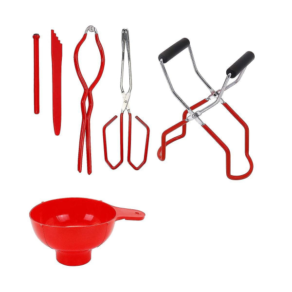 Konserveringssats, konserveringstång, icke-burklyftande tänger, burkverktyg, köksverktyg Anti- set Red