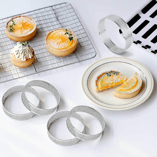 Stykke Runde Rustfritt Stål Dessert Mousse Kake Oste Bakeformer