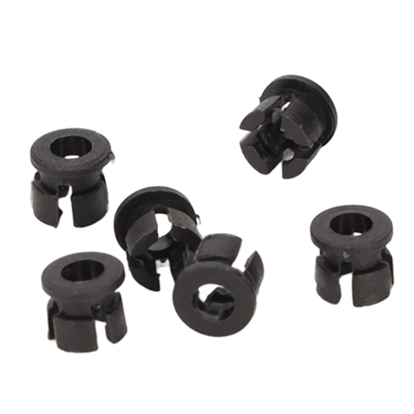 200 stk. LED-holder i plast, fladt spænde, lysdiode-montering til indikator DIY-eksperiment 0,1 tommer sort
